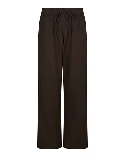 Neo Noir - Sonar Linen Bukser - Dark Brown 